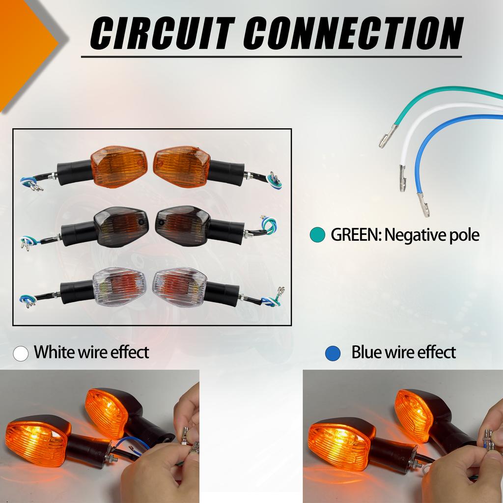 Motorcycle Turn Signal Light Indicator For Honda CB400 CBR600 CB900 CBR1000RR Motorcycle Front And Rear Turn Signal Accessories