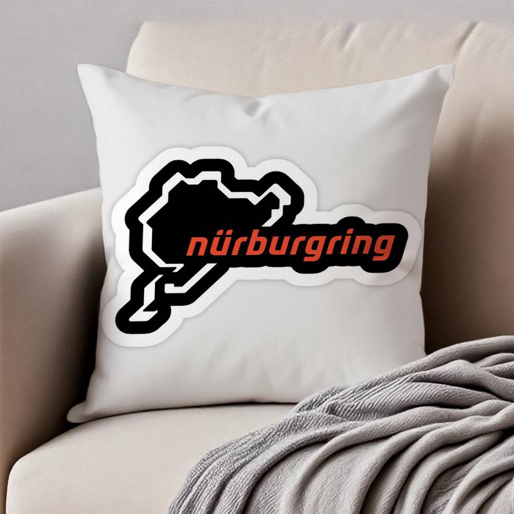 Nurburgring Sport Car Pillow Case Anti-dustmite Invisible zipper Sofa Bed