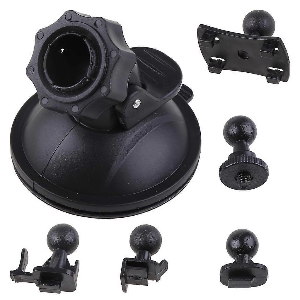 Car Suction Cup For Cam Holder Vehicle Video Recorder On Windshield Dash Board Mount with 5 Types Adapter 360 Degre A Black