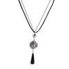 New Chinese Retro Safety Buckle Fringed Necklace Female Antique Zen Collarbone Chain with