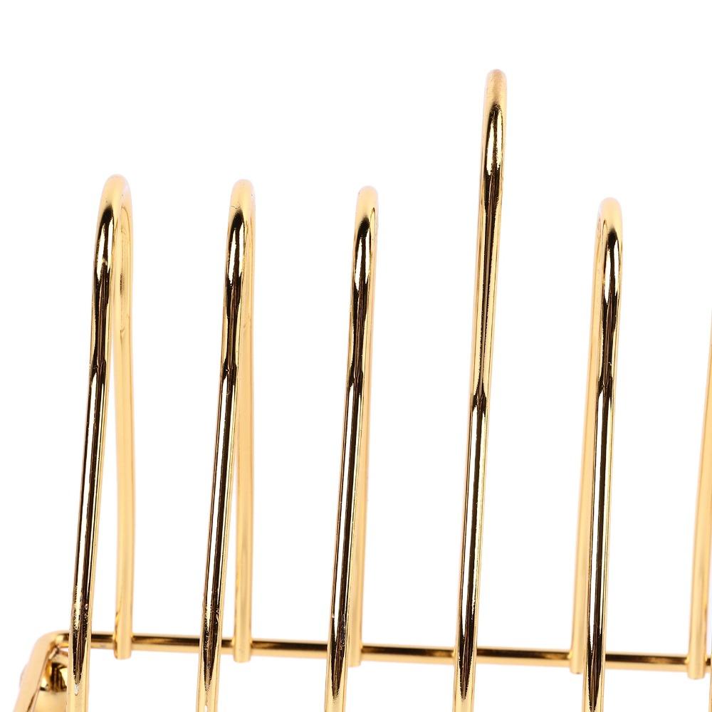 7-teiliges Set goldene Metall-Untersetzer Eisen-Untersetzer mit Halter Untersetzer Tisch-Untersetzer-Set für Couchtisch