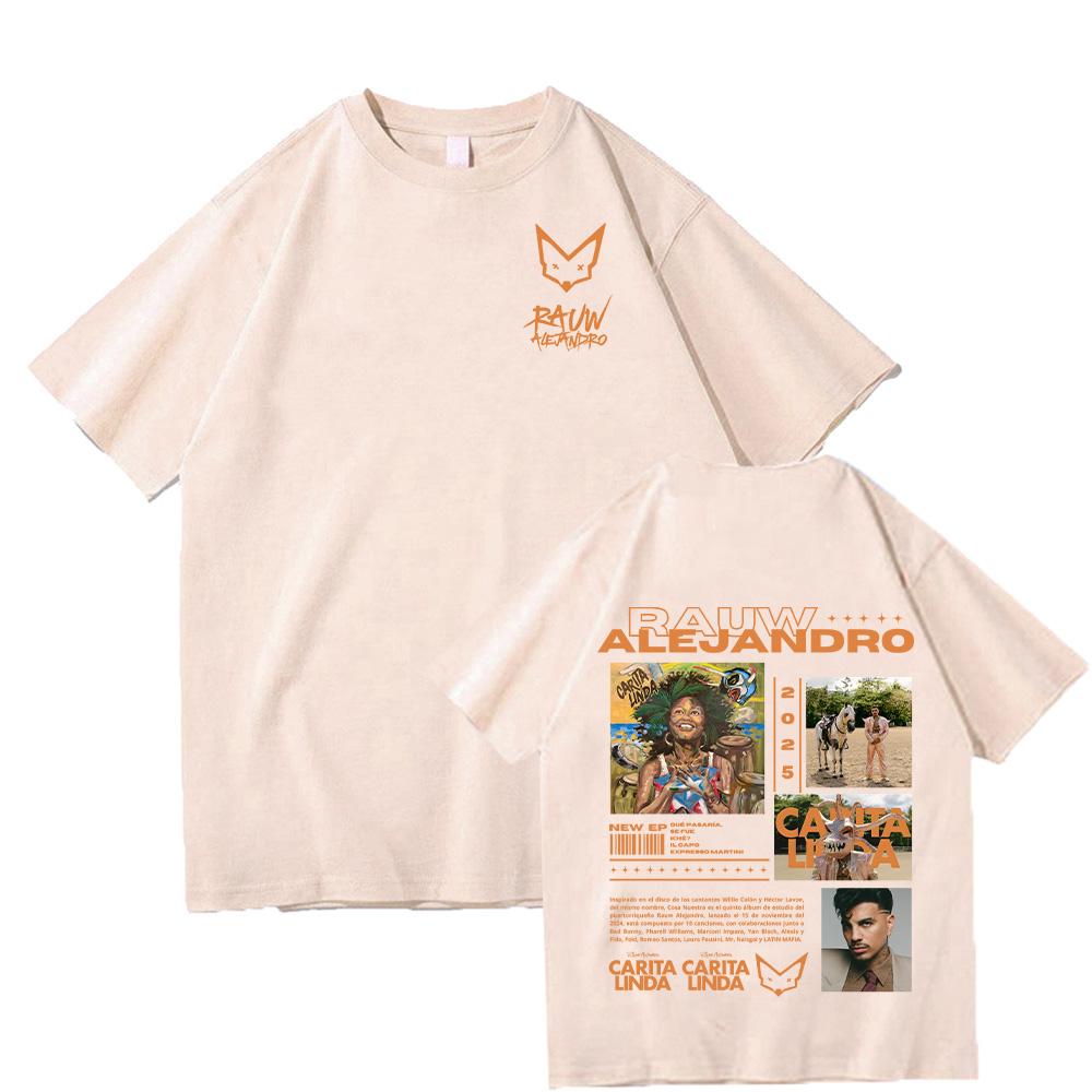 Rauw Alejandro Carita Linda New Album T-shirts  Men/Women Aesthetic Hip Hop Vintage Tops Casual Cotton Tees New Versatile Shirts