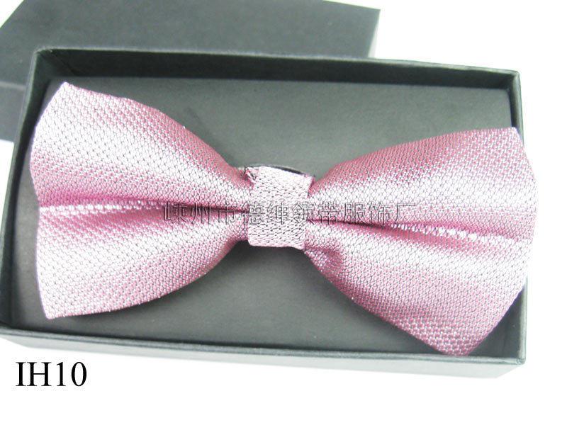 Men's Silver Thread Jacquard Bow Tie In 15 Styles - Polyester, Solid Color, Casual