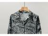 Women's Retro Print Mulberry Silk Long Sleeve Shirt - Spring New Arrival, Mid-Length & Loose Fit