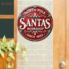 Vintage Santa Claus Metal Sign, Aluminum Xmas Wall Art, Pre-Drilled Hole for Indoor Outdoor Decor