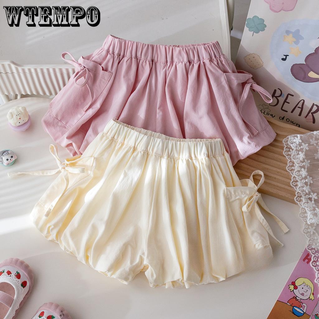 Pocket Bow Flower Bud Pants for Girls Wearing Pants and Shorts Trendy Trend