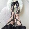 Holey Irregular Fishnet Tights - Y2K Punk Subculture Style for Hot Girl