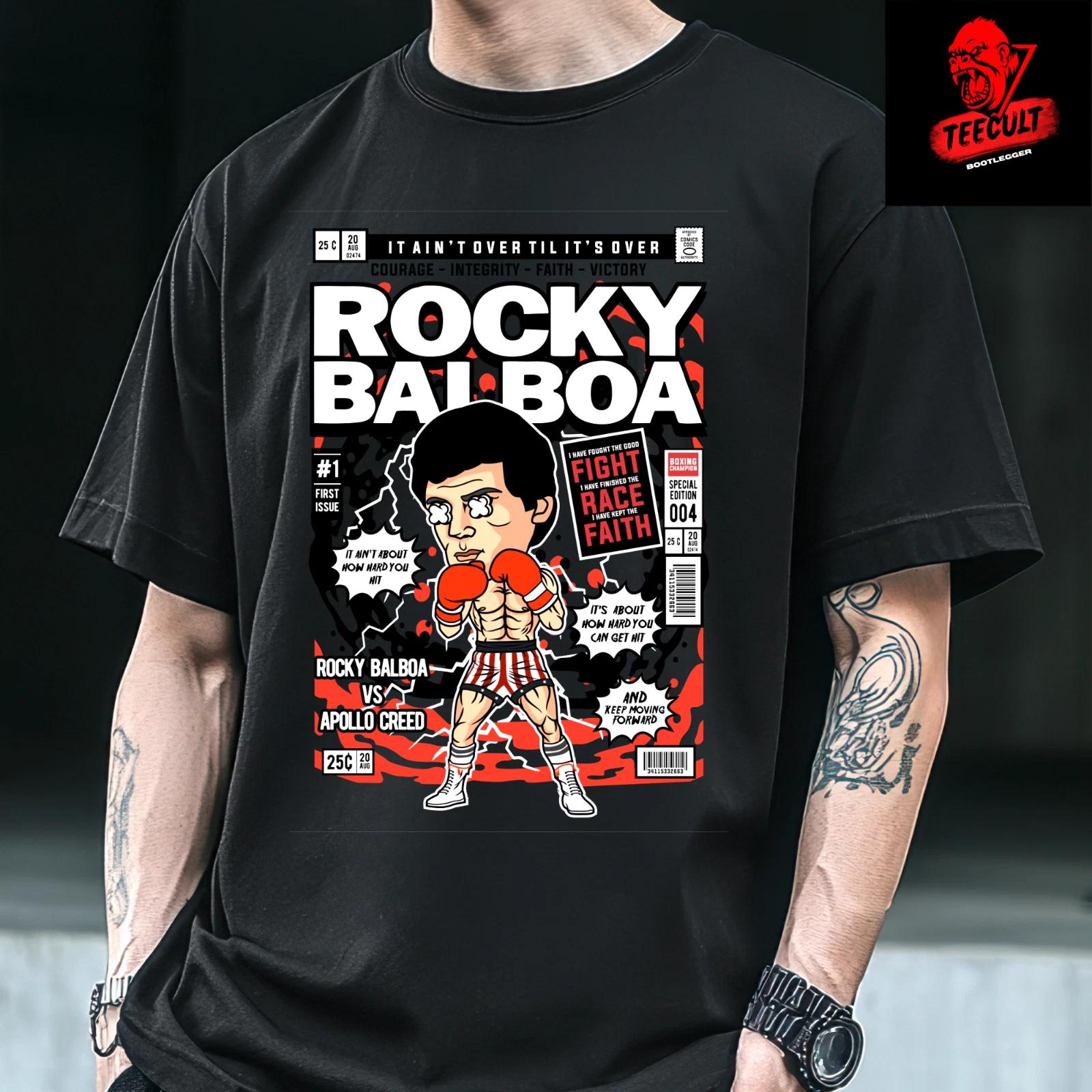 Men s and Women s T-shirts Rocky Baloa Cult Film Character Tee Funko Pop Unisex Heavy Cotton XL