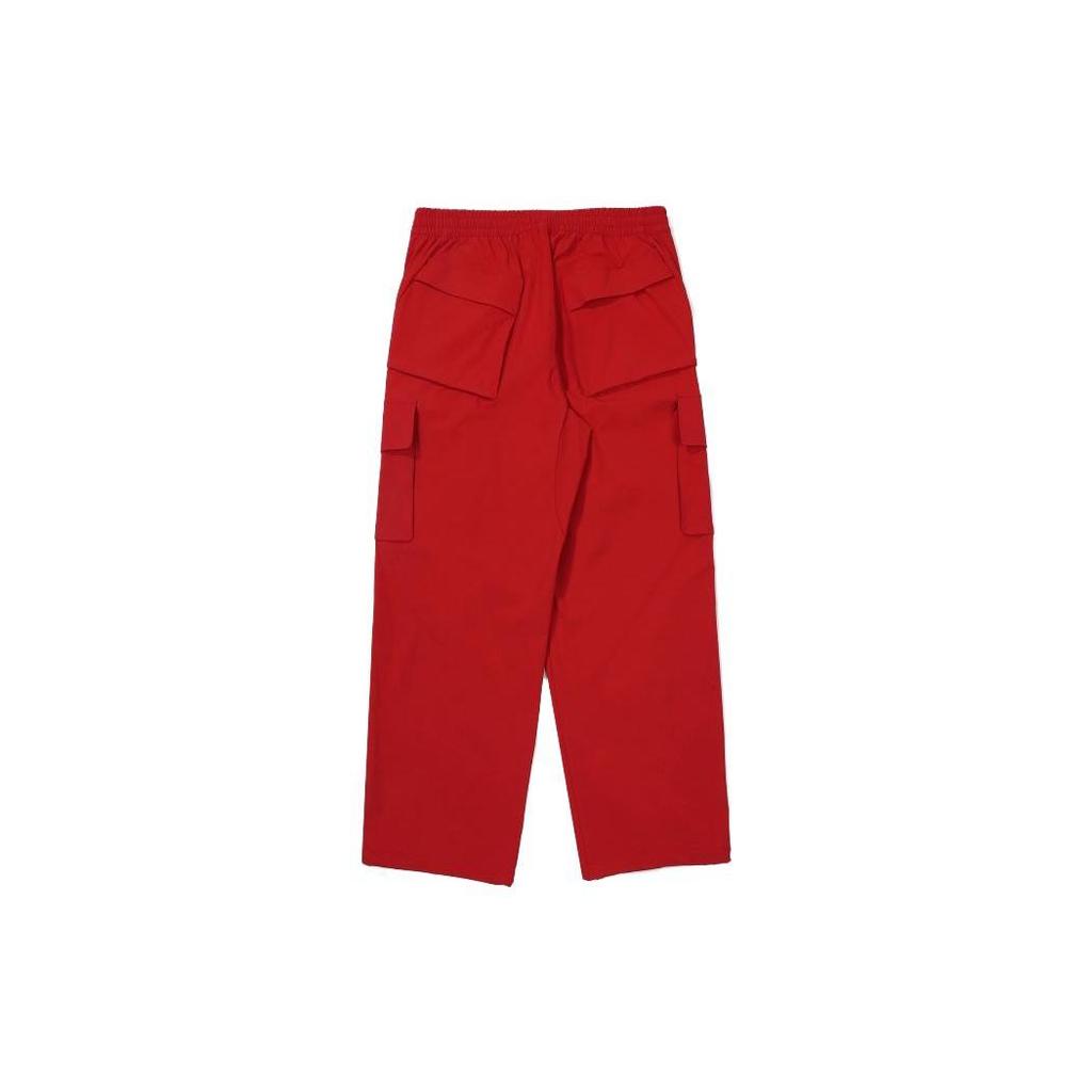 Fila Knitted Sweatpants Unisex Red Moderate Wide Leg Pants FS2WPF2132X-HRD