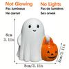 2025 Halloween Ghost Statue Resin Horror Halloween Ornament Ghost Pumpkin StatueHalloween Decorative (with Light/no Light)