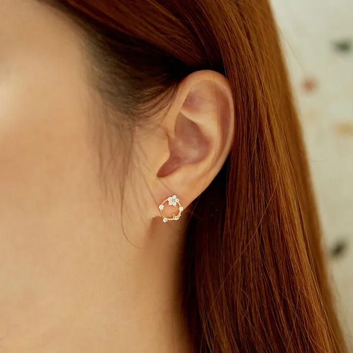 Rope Tully Pink Silver Earrings TESSVP11599S