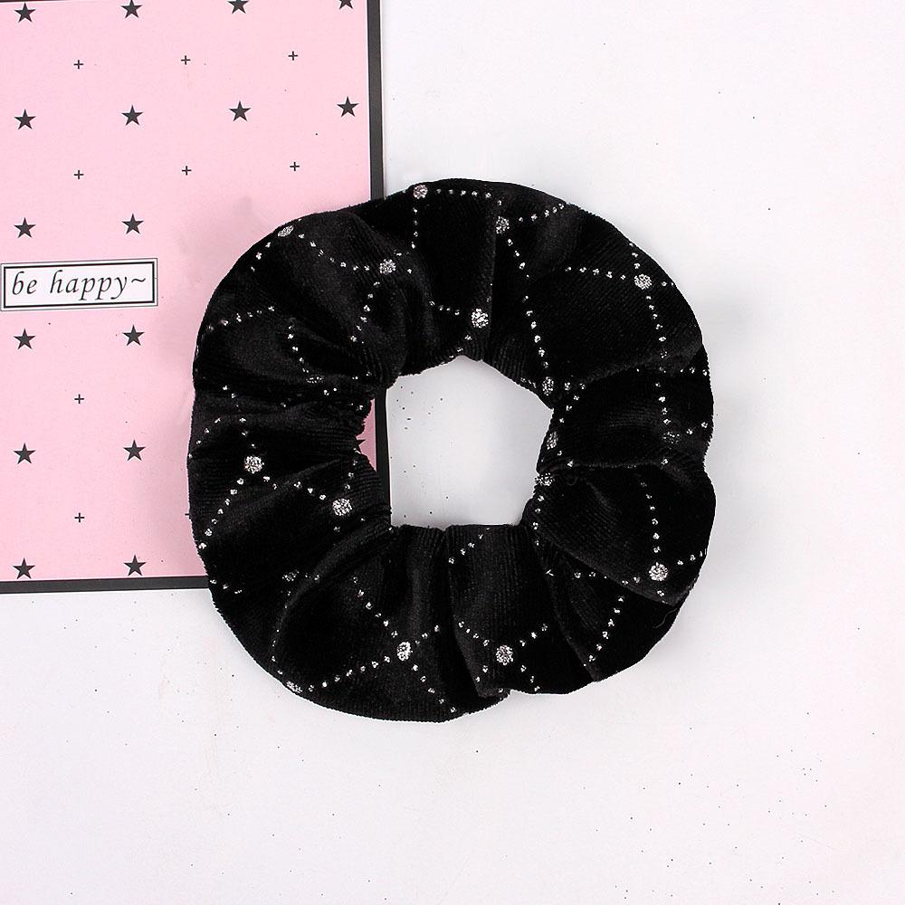 Velvet Nail Pearl Scrunchie Women Elastic Hair Rubber Bands Accessories Gum For Women Girls Ties Hair Ring Rope Ponytail Holder