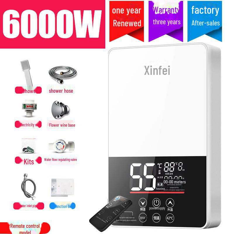 

Проточный электрический водонагреватель Xinfei: Быстронагревающийся, компактный, с постоянной температурой, душевой и кухонный блок