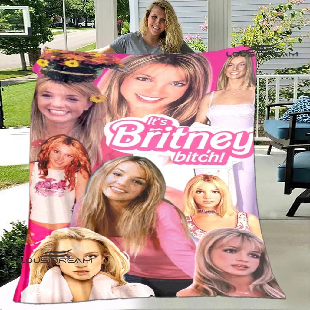 Star Britney Spears Printed Blanket Flannel Warm Blankets Soft And Comfortable Blanket Bed Linings Cubre Cama Birthday Gift