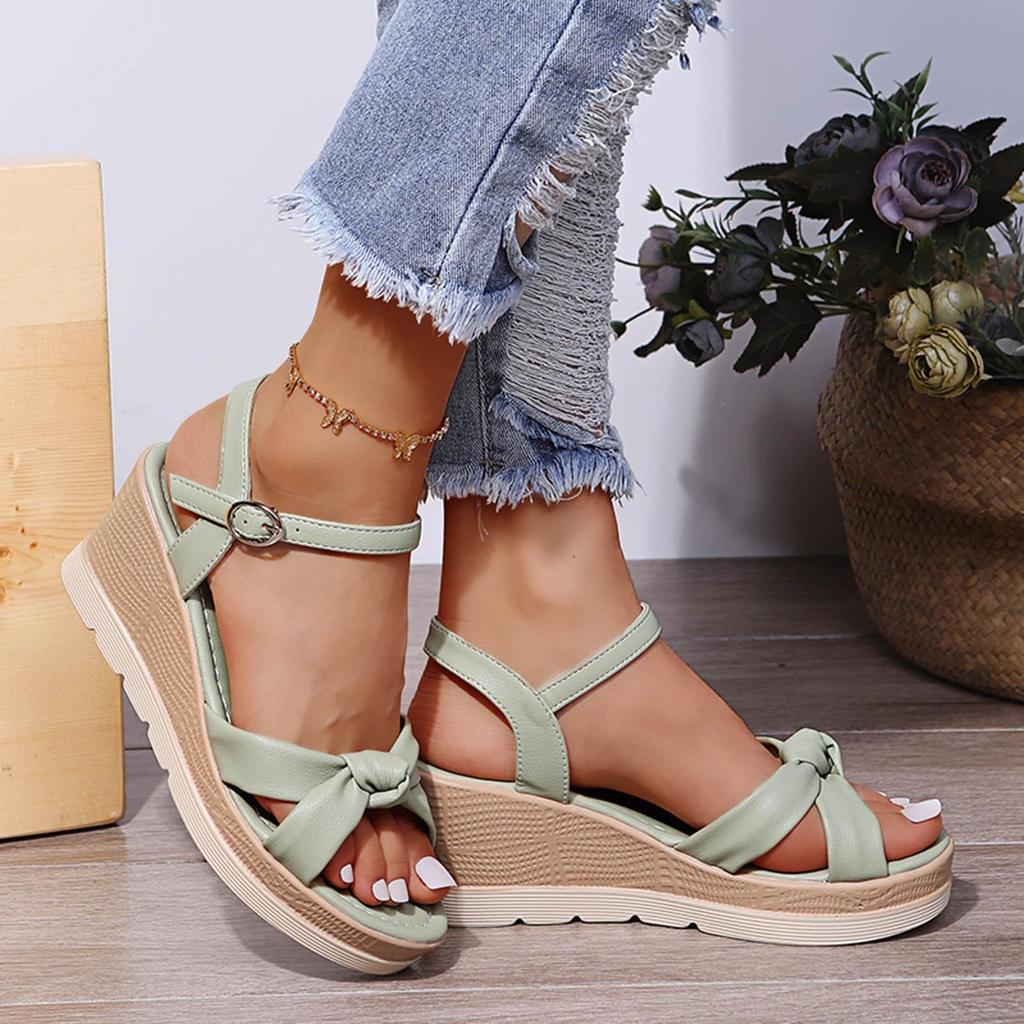 Women Sandals Bohemian Style Summer Shoes Women'S Summer Fashion Platform Wedge Clasp Open Toed Zapatos Mujer 2026 Tendencia