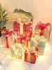Christmas Box Gold Sturdy Multifunctional Exquisite Workmanship Christmas  Box Ornaments For Stores