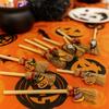Spinnengeist Halloween Besen Holz Halloween Party Dekoration Rotes Seil Besen Puppenhaus Dekoration