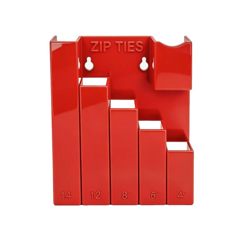 1Pcs Wall Mount Cable Tie & Tool Organizer 4/5-Slot Holds Multi-Size Zip Ties For Garage Workshop Accessories