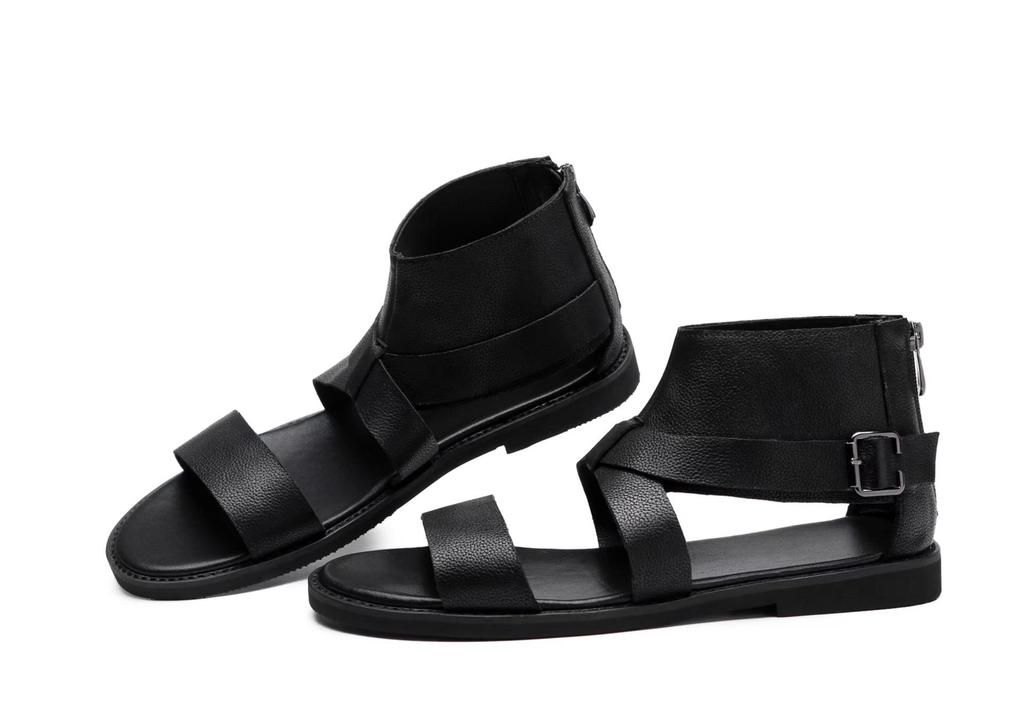 Men's Summer Roman Cowhide Sandals - Trendy Lightweight Beach Shoes