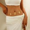 Adjustable Flower Body Chain Metal Bikini Belly Belt Elegant Waist Chain Women