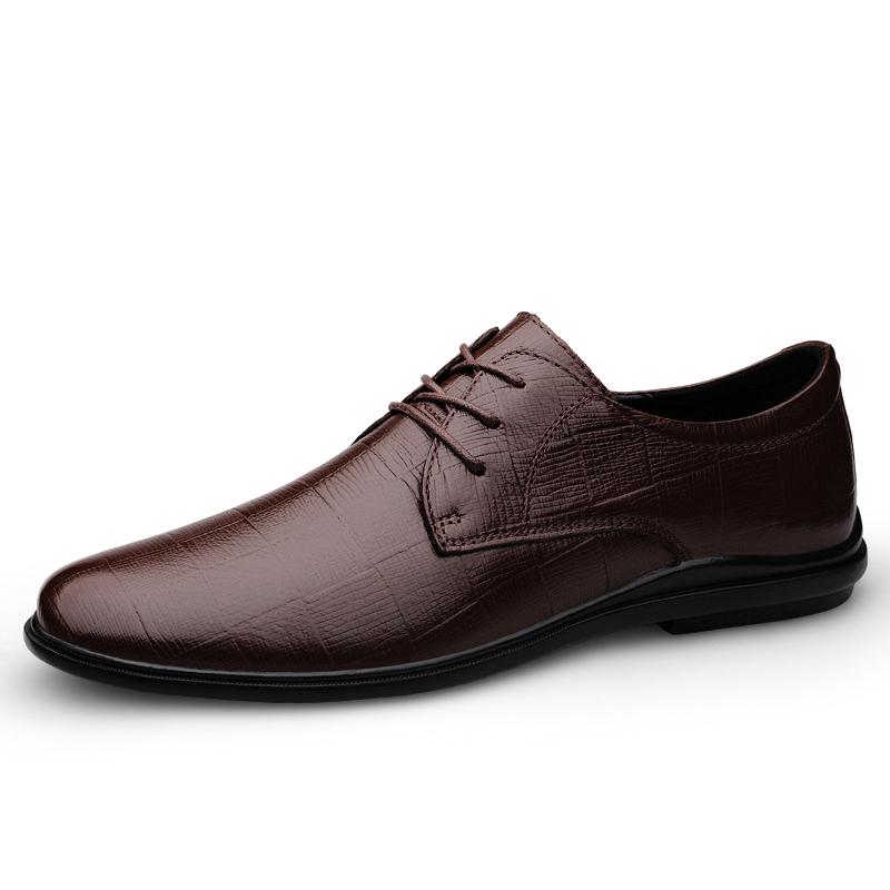 Newest Big Size Natural Leather Men Shoes Fashion Soft Handmade Oxfords Men Casual Genuine Leather Luxury Shoes Brand Male Footwear