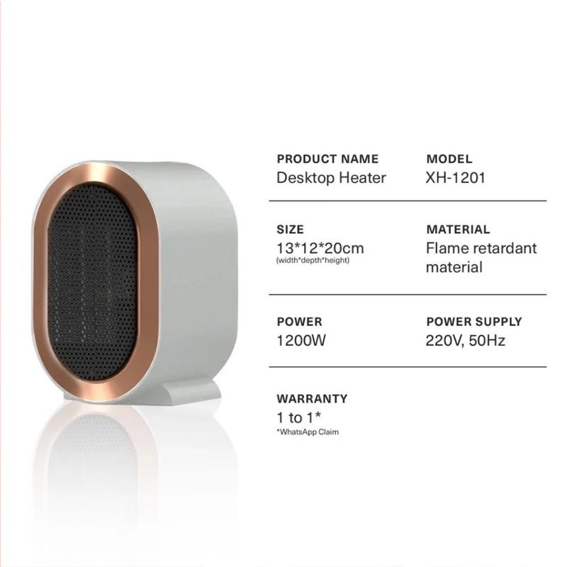 Mini-Încălzitor Electric 1200W Portabil Ventilator de Încălzire pentru Acasă Putere Mare Zgomot Redus Circulație Aer Suflantă Aer Cald