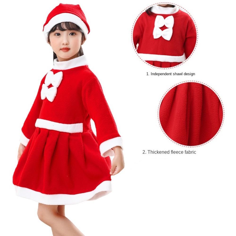 Fleece Children's Christmas Clothes Long Sleeve Kids Cosplay Clothes  Children