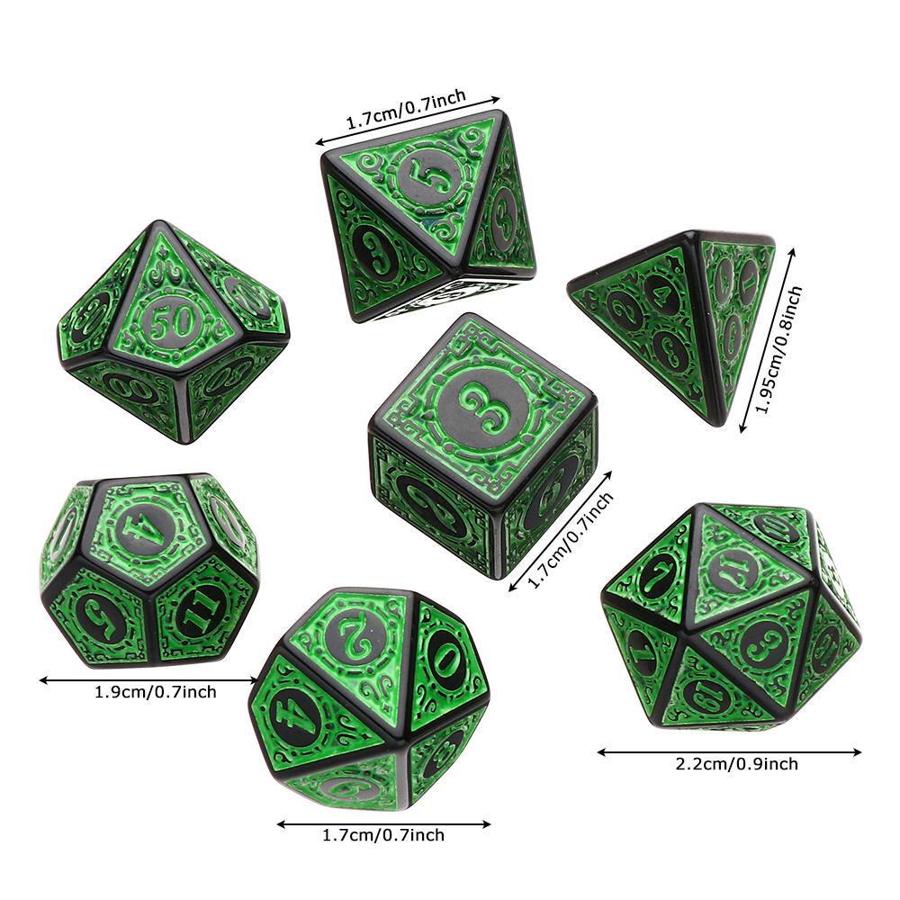 7ks Polyedral Dice Dvoubarevné Polyedral Herní kostky pro RPG Dungeons and Dragons DND RPG D20 D12 D10 D8 D6 D4 Stolní hra