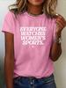 Jeder schaut Frauensport Damen T-Shirt Sommer Mode Kurzarm T-Shirt Bedruckt Rundhals Lässig Ästhetische Kleidung