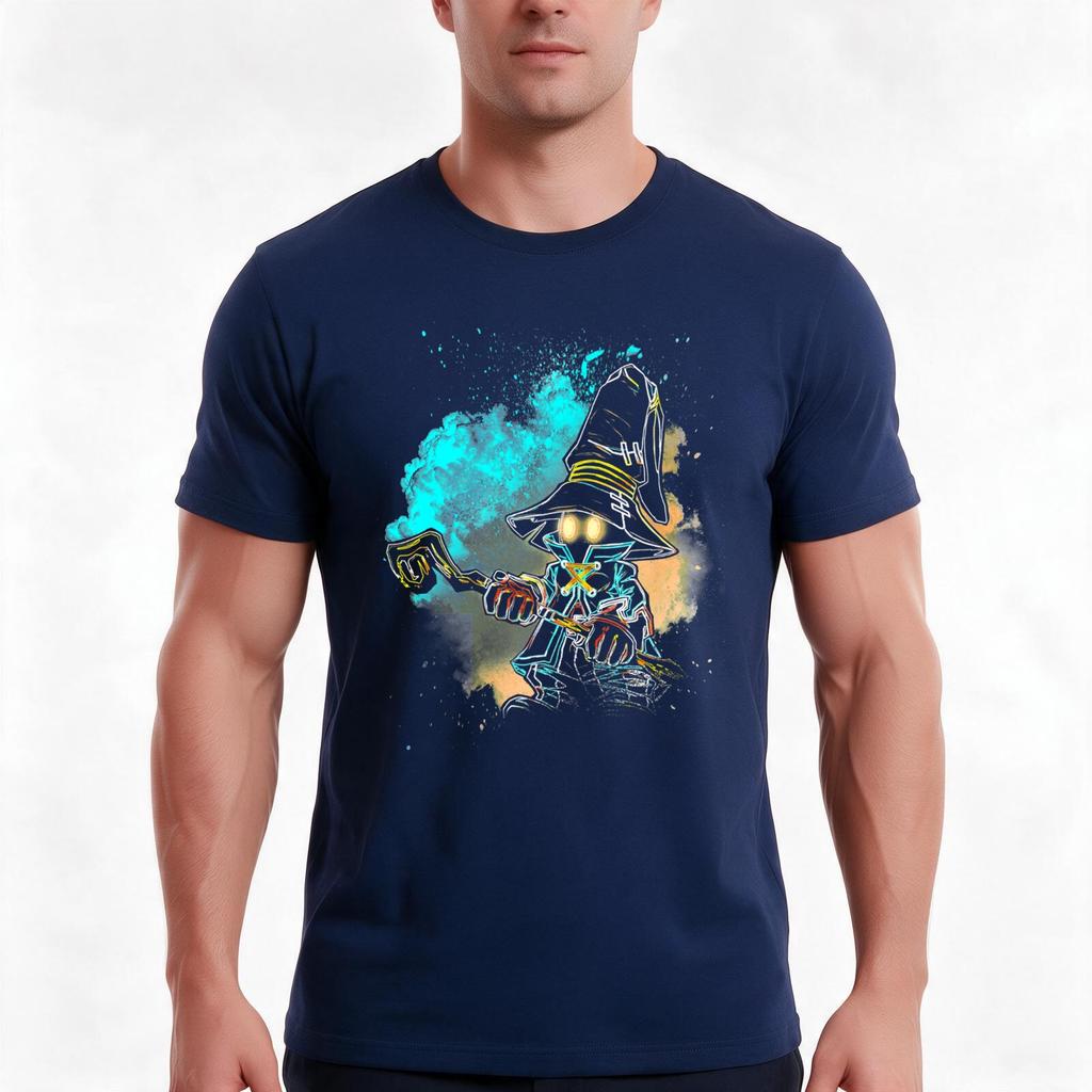 Soul Of The Black Mage Little Witch And Cloud Tshirt Summer Casual Cotton Tee Oversized Streetwear Tops Unisex Unisex Unisex