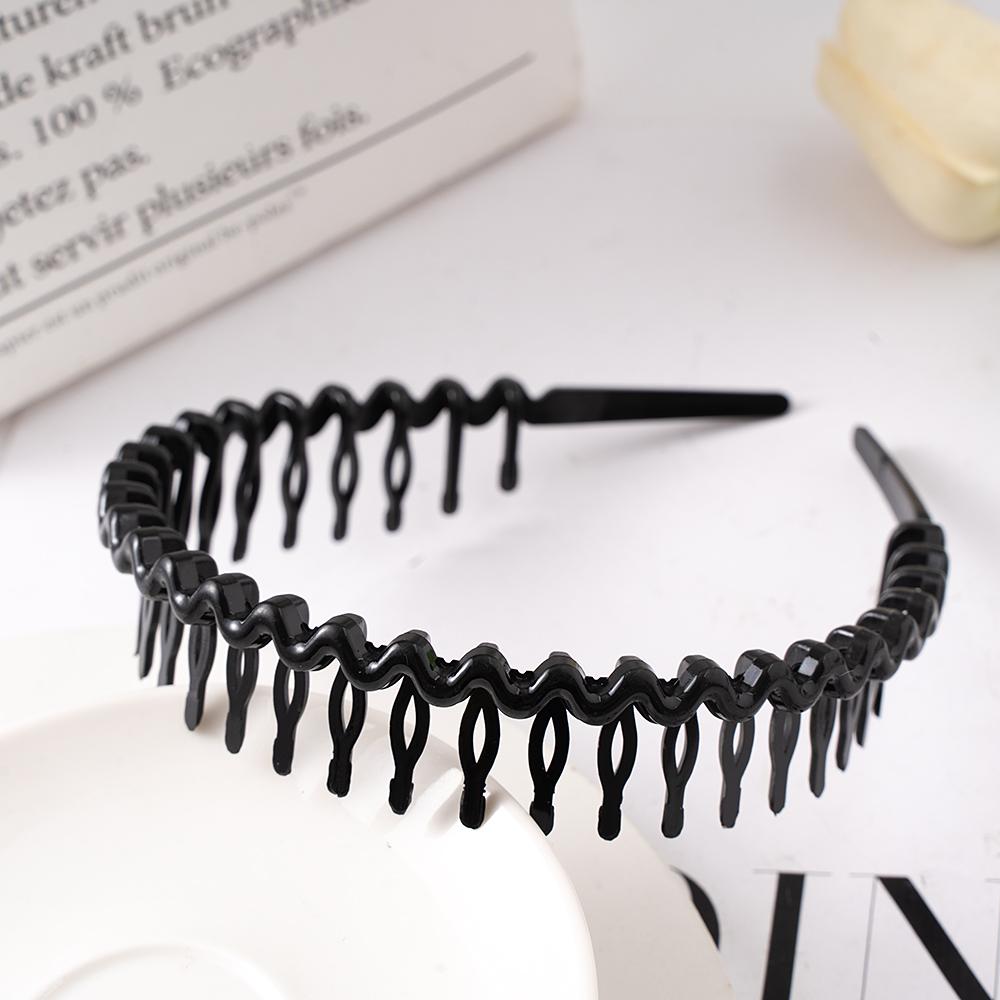 Matte Black Hair Hoop Non-Slip HairBand Female All-Match Press Hair Head Buckle Bezel Headband Girl Serrated Hair Accessories