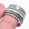 Natural Meditation Spinner 925 Sterling Silver Jewelry Ring Size 8.5 O7D73