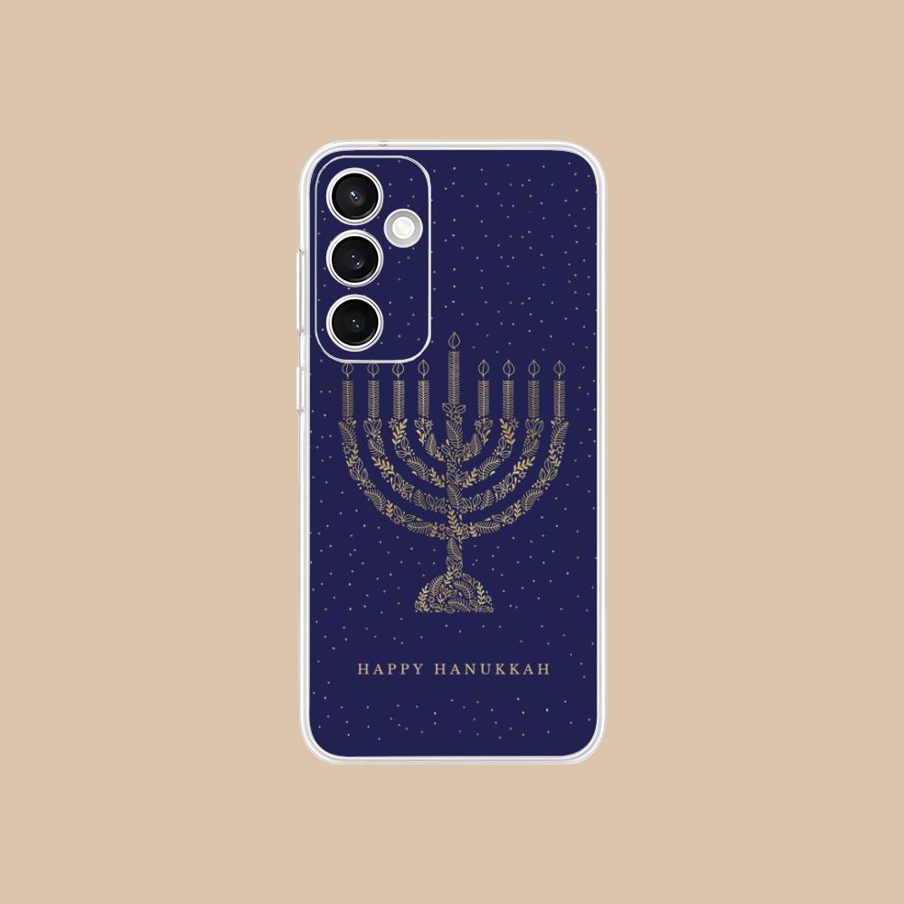 Jewish Hanukkah Mobile Phone Case for Samsung Galaxy S25 S24 S23 S22 S21Plus FE Ultra Clear Colorful Cover Smartphone Cover