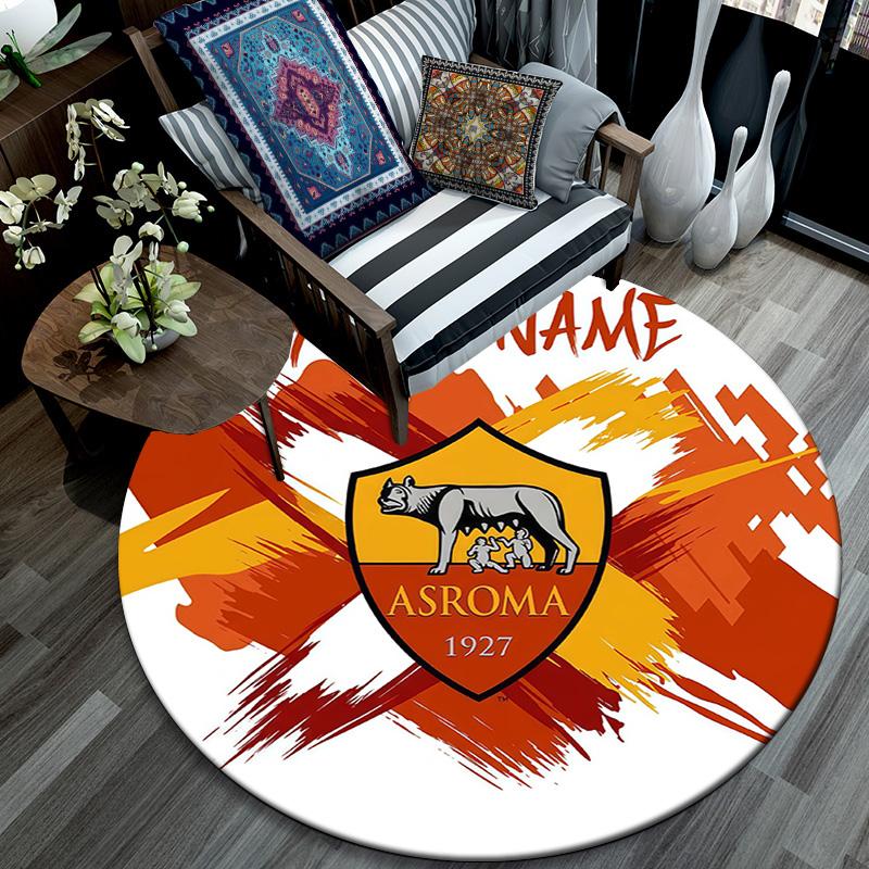 Tapis rond personnalisé AS Roma, Tapis pour salon, chambre à coucher, canapé, salle de jeux, Tapis de sol antidérapant