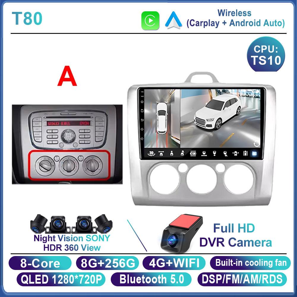 Android 16 For Ford Focus 2 3 Mk2 Mk3 2004 2005 2006 2007 - 2011 Car Radio Navigation Multimedia Player WIFI+4G GPS Carplay Auto