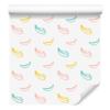Bananas Wallpaper White, Cream and Coral for Living Room and Bedroom 50x1000