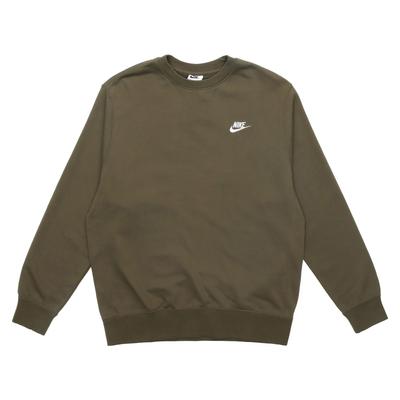 Nike Sportswear Club French Terry Embroidered Logo Sweatshirt Men Sweatshirt Green BV2667-326