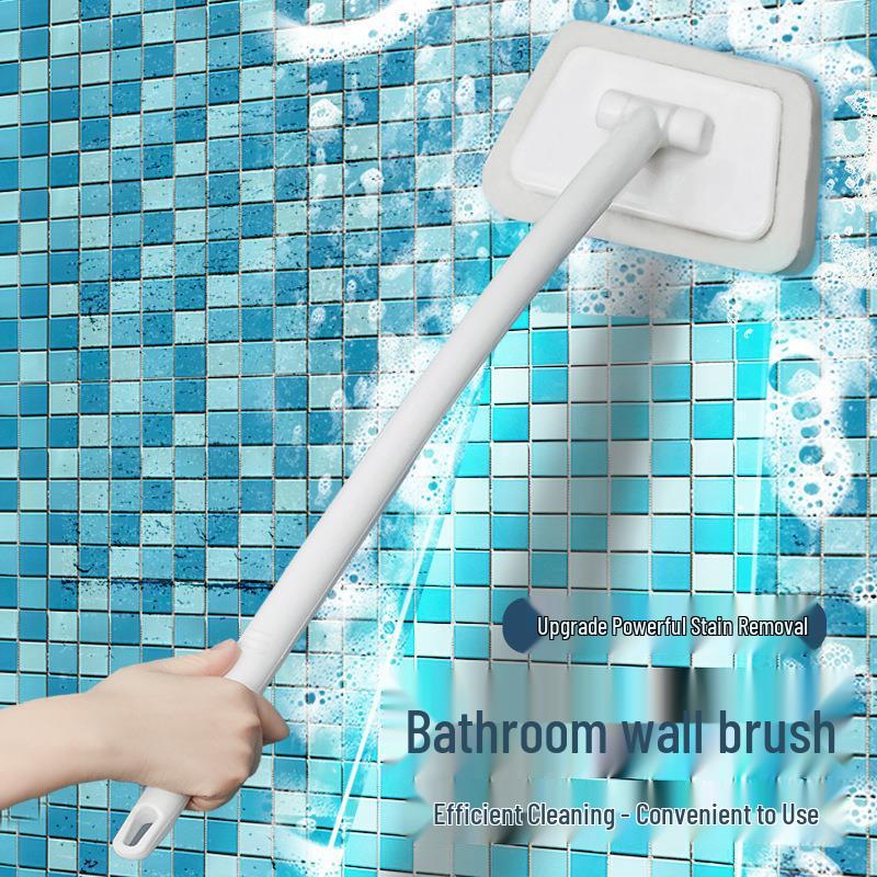 Long Handle Trapezoidal Sponge Brush for Bathtubs, Tiles, Floors & Glass Doors
