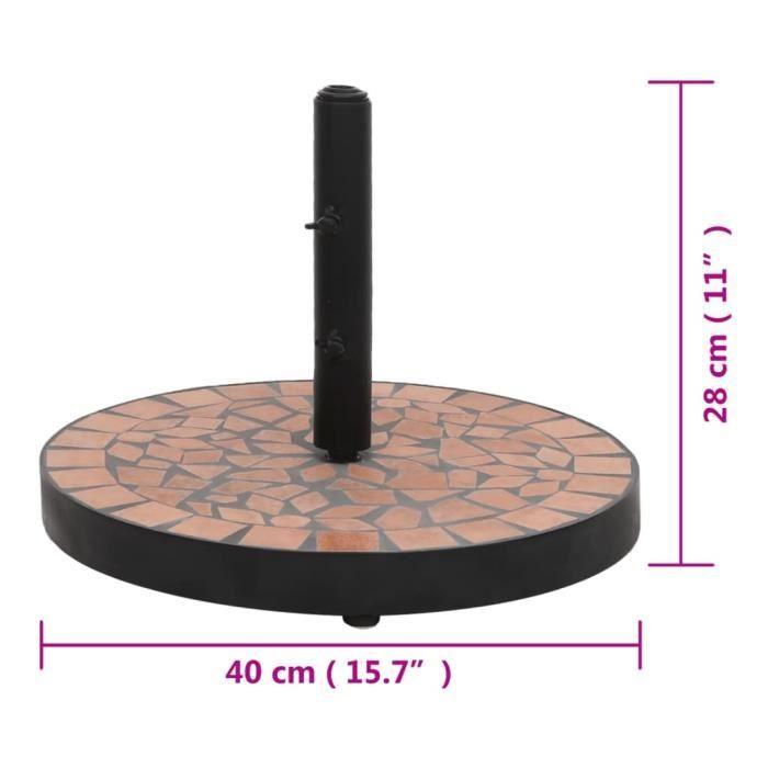 VidaXL Round Terracotta Parasol Base 12 Kg 362219