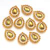 10pcs/lot Sunflower Waterdrop Rhinestones Metal Gold Claw Bottom Acrylic Rhinestones Beads DIY Earrings Headwear Jewelry Making
