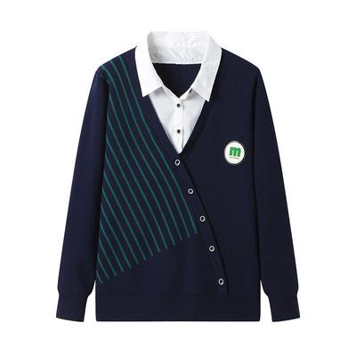 Modischer Pullover mit Hemdkragen im Fake-Zweiteiler-Look für Damen, perfekt für die Herbstsaison