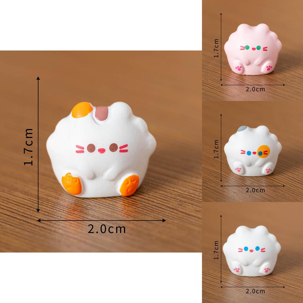 Resin Cute Cat Figure With Cartoon Design For Car Desk Decor And Gift Idea
