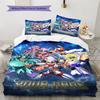 Name Custom Saint seiya Pattern Bedding Set Quilt Cover Pillowcase Home Decor Gift (1 * duvet cover + 2 * pillowcase, without core)