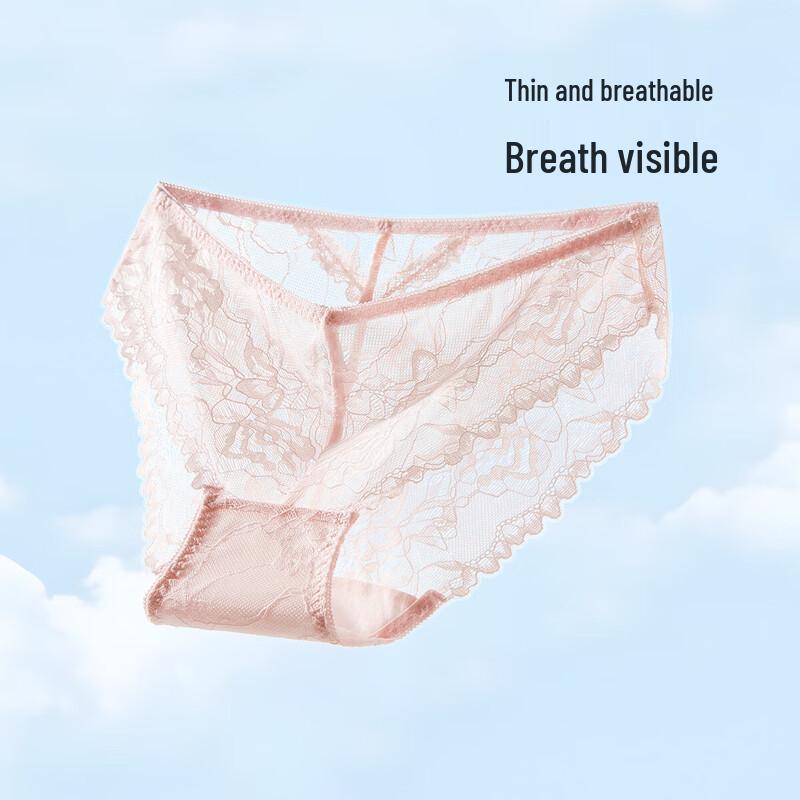 Audifen Women's Lace Mid-Waist Panties