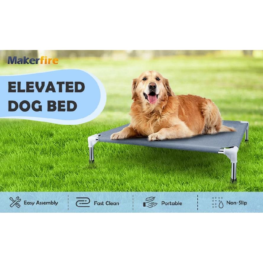 Elevated Cooling Dog Bed, Breathable Anti-slip Pet Cot for Medium Dogs
