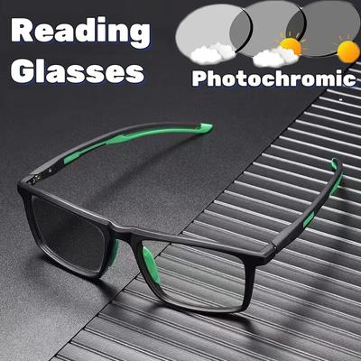 New TR90 Photochromic Reading Glasses Ultra Light Anti Blue Light Presbyopia Glasses Far Sight Eyewear