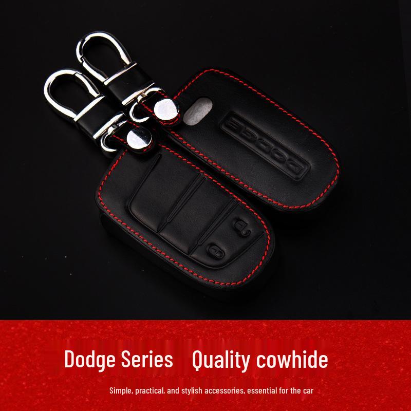 Genuine Leather Key Case for Dodge Journey & Jeep Cherokee Models
