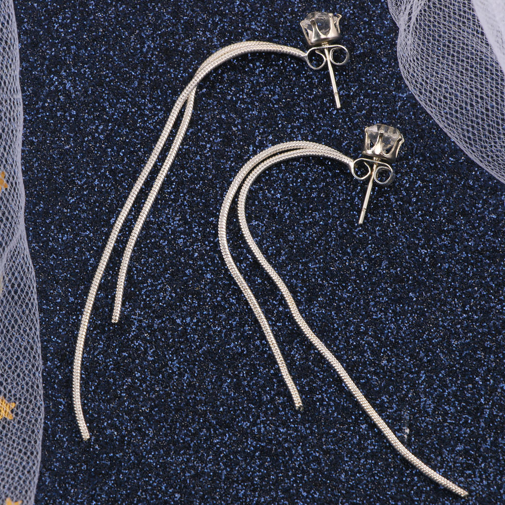 1 Stück Retro Gold Silber Farbe Lange Hängende Ohrringe Für Damen Metall Quaste Ethnisch Hängende Ohrringe Hip Hop Street Schmuck Zubehör