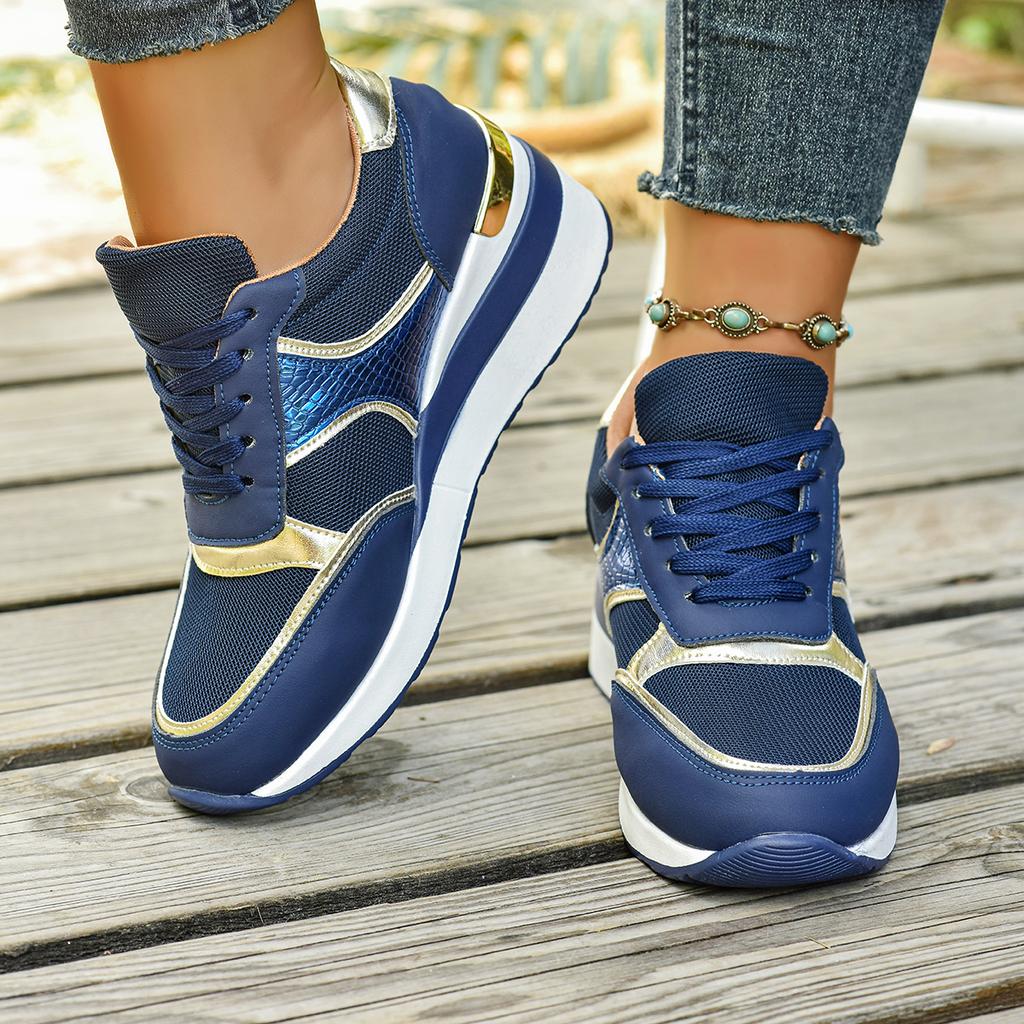 Fashion Women's Lightweight Wedge Sneakers Fashion Lace Up Running Shoes for Women Casual Comfortable Walking Shoes Plus Size