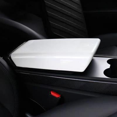 Schutzabdeckung für die Mittelkonsolen-Armlehnenbox Weiß Für Tesla Model 3 Y 2017-